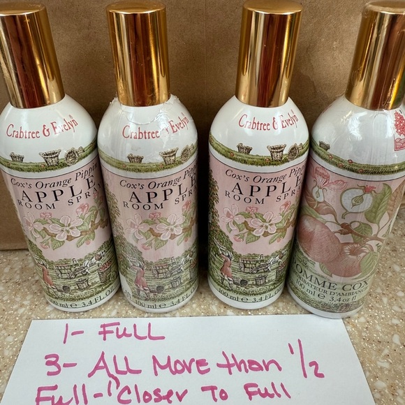 Vintage Crabtree & Evelyn Apple Room Spray Collection with Gold Accents 1 New - Picture 8 of 9